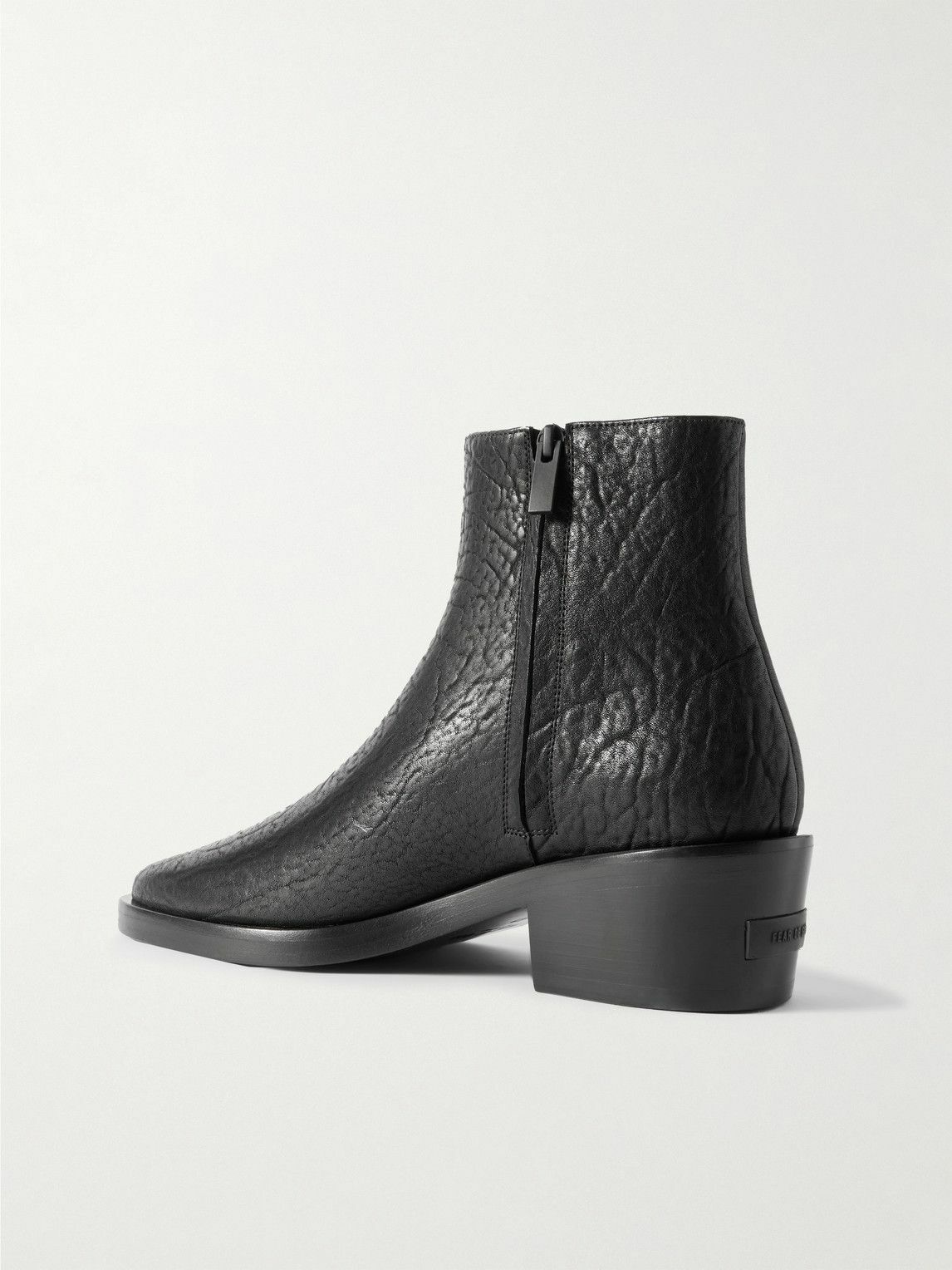 Fear of God - Santa Fe Textured-Leather Boots - Black