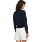 Sporty & Rich Navy Heritage Yankees Serif Knitted Sweater