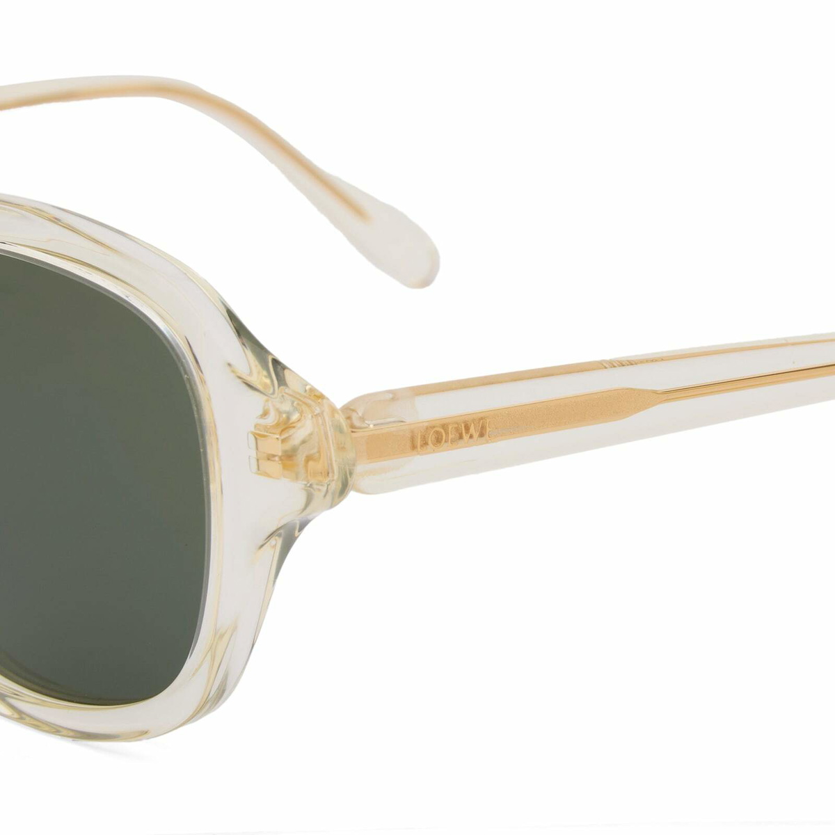 Loewe Eyewear Slim Square Sunglasses in Yellow/Green 