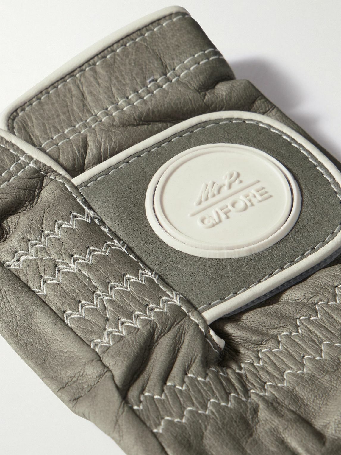Mr P. - G/FORE Golf Logo-Appliquéd Leather Right Hand Glove - Green