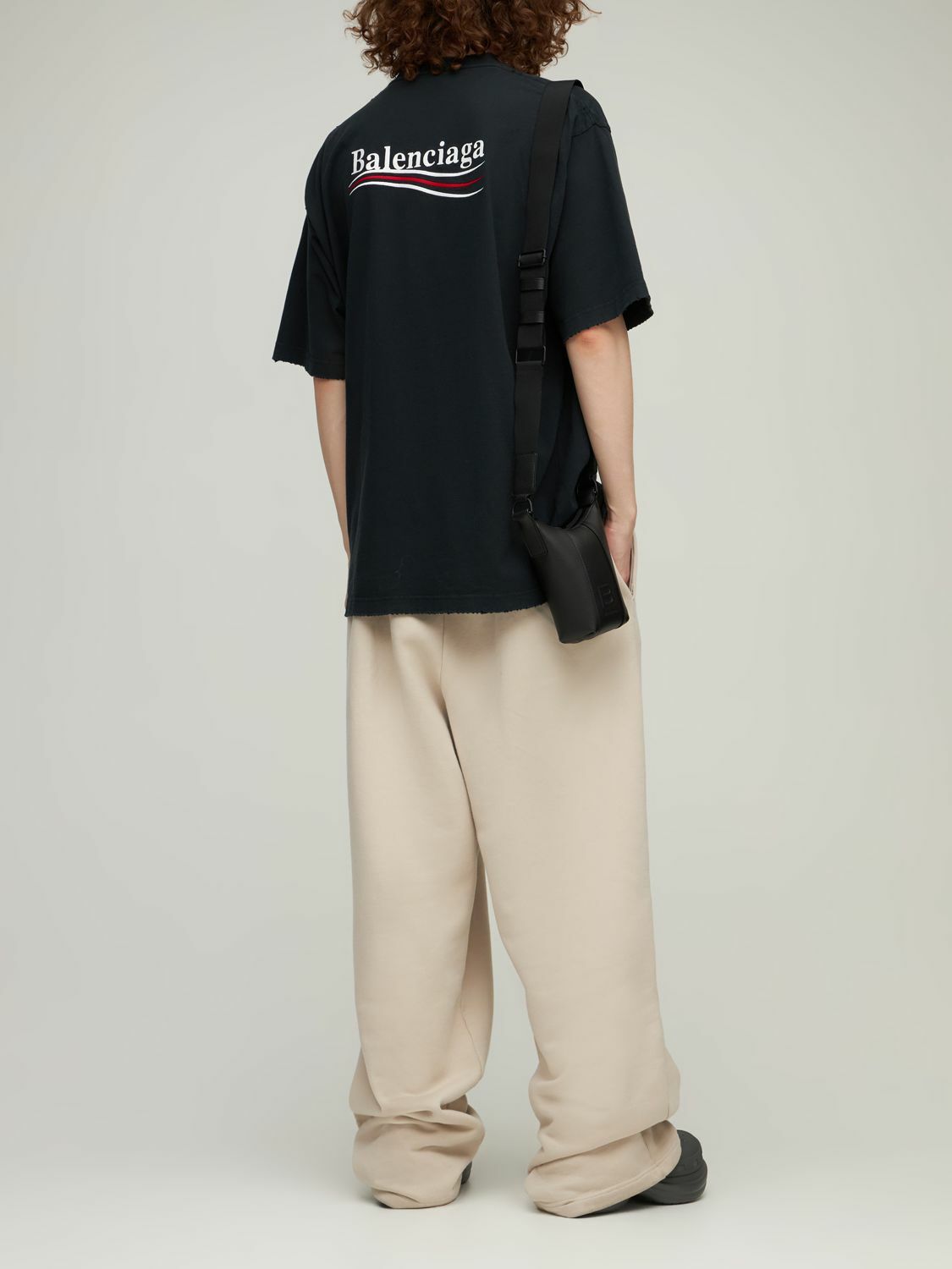 BALENCIAGA ポリティカル メッセージロゴ コットン Tシャツ ロゴ BALENCIAGA - Logo Cotton T-shirt Balenciaga