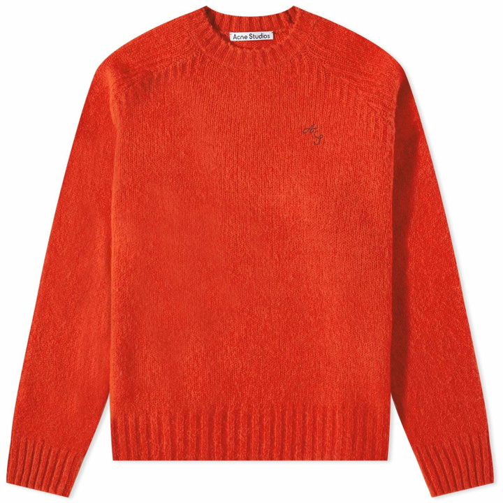 Photo: Acne Studios Men's Kowhai New Brushed Crew Knit in Sharp Red