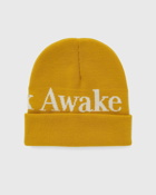 Awake Serif Logo Beanie Yellow - Mens - Beanies