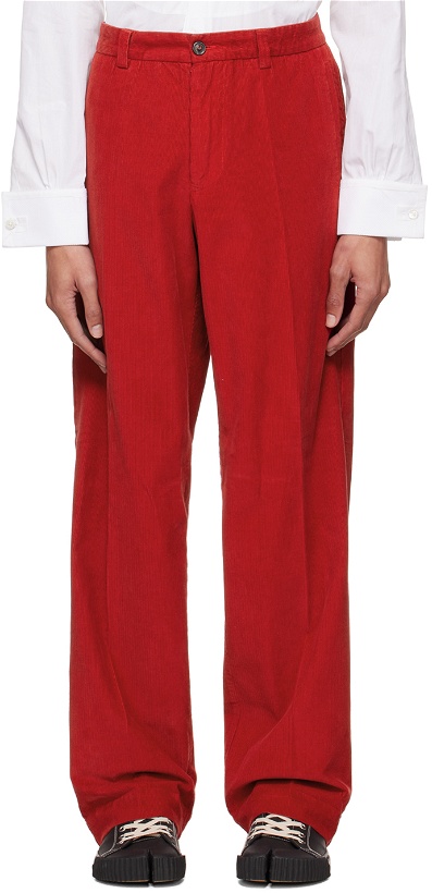 Photo: Maison Margiela Red Belt Loops Trousers