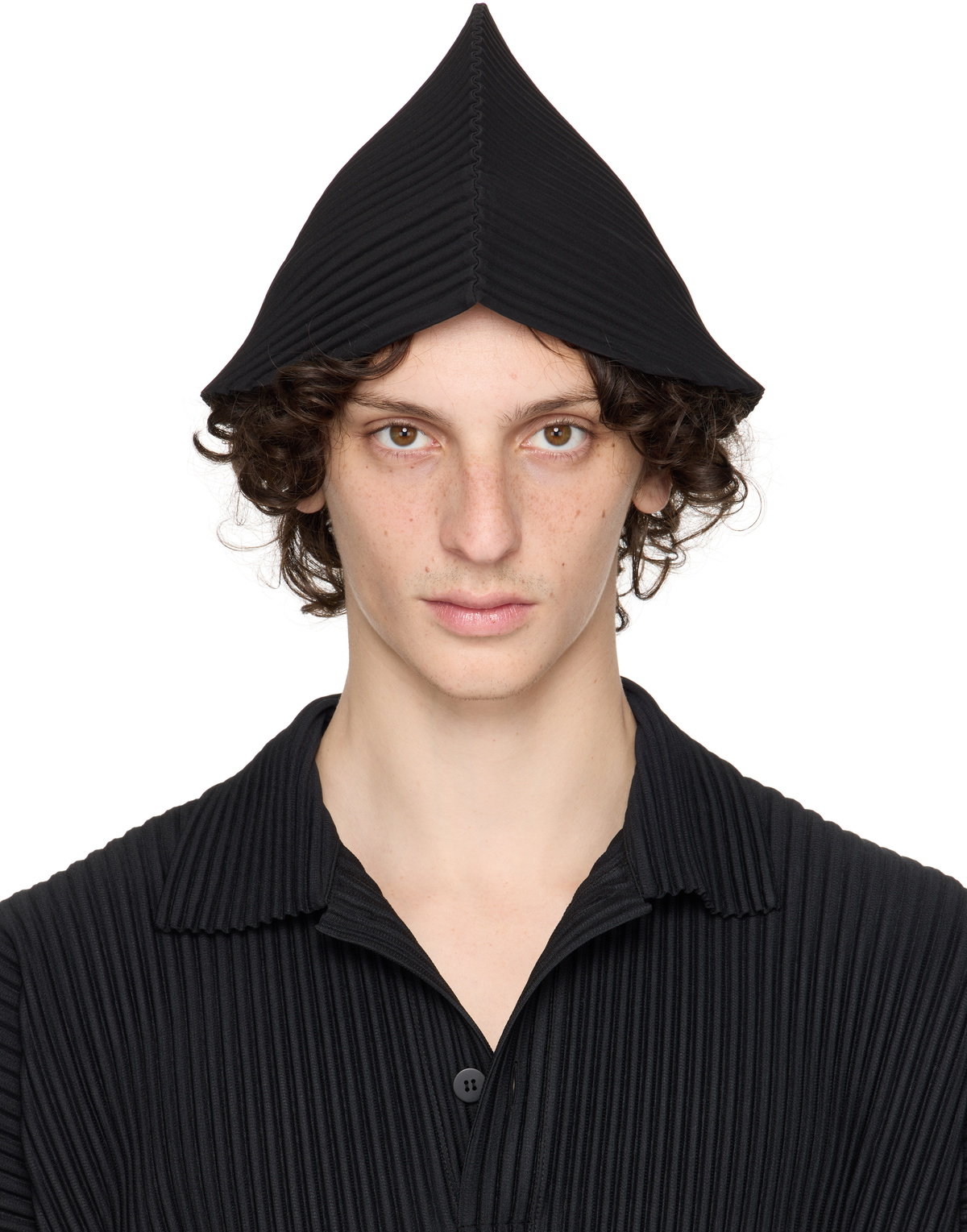 HOMME PLISSÉ ISSEY MIYAKE バケットハット 黒 Homme Plisse Issey Miyake Black Pleats Bucket Hat Homme