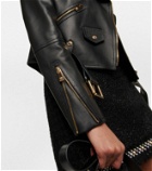 Versace - Cropped leather jacket