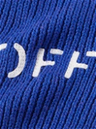 Off-White - Logo-Appliquéd Ribbed Cotton and Cashmere-Blend Beanie