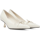 Jimmy Choo Off-White Scarlett 50 Heels