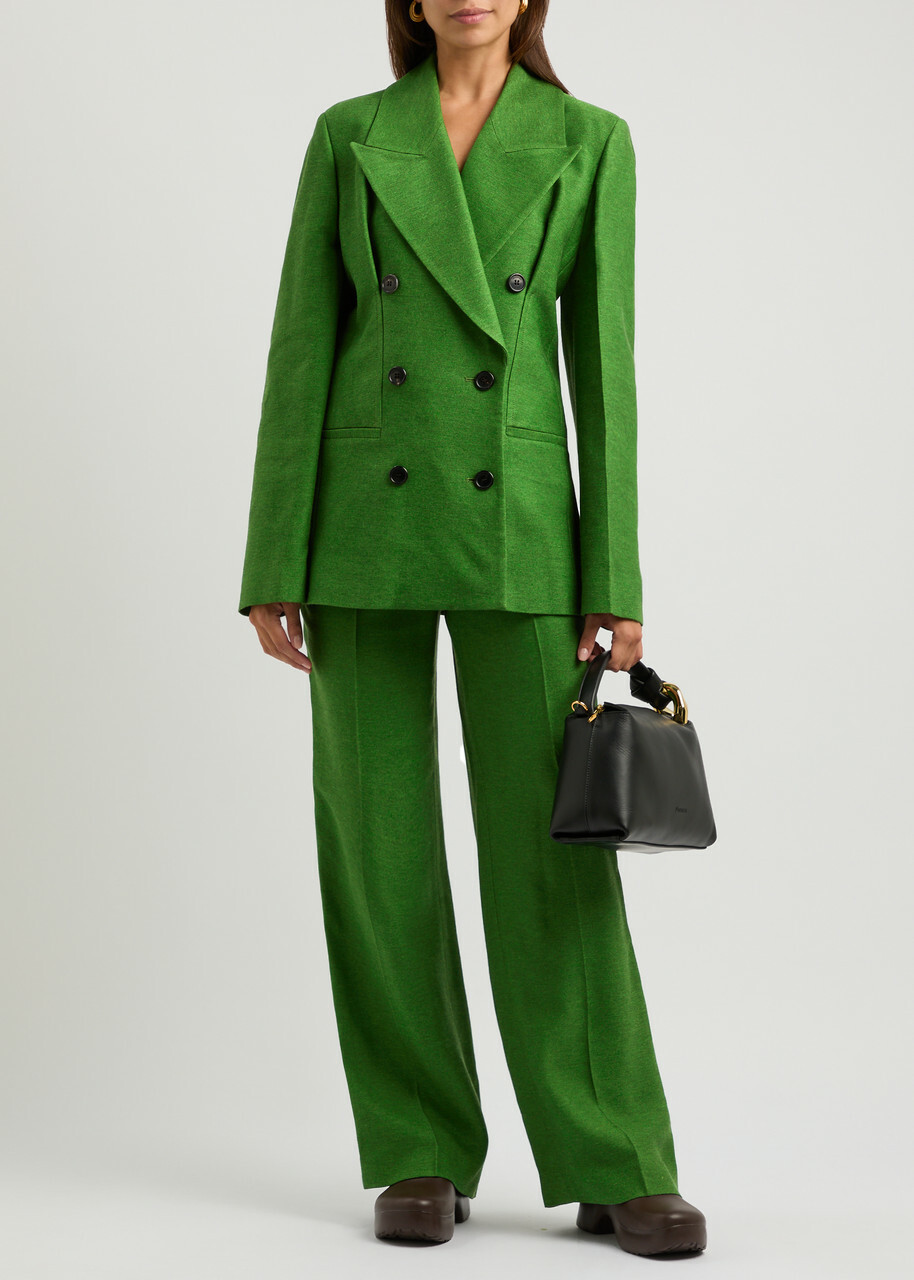 JW Anderson Hourglass Double-breasted Blazer Green JW Anderson