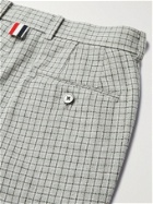 THOM BROWNE - Checked Cotton-Blend Bouclé Chinos - Gray - 2