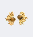 Ysso Crescent Sun 24kt gold-plated earrings