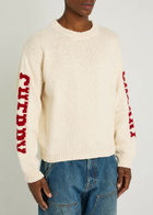 Cherry Los Angeles Logo Cotton-knit Jumper Cream