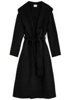 Aexae Belted Wool-blend Coat Black