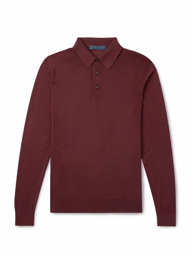 Photo: Kiton - Wool Polo Shirt - Red