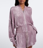Rick Owens Flight velvet jersey bomber jacket