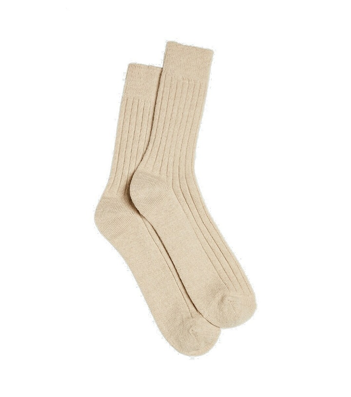 Photo: Auralee Ribbed-knit cashmere-blend socks