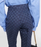 Gucci GG linen and cotton jacquard pants