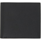 Thom Browne Black Soft Pebble Grain Leather Billfold Wallet