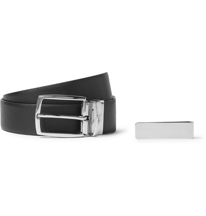 Photo: Hugo Boss - 3.5cm Reversible Leather Belt and Silver-Tone Money Clip Gift Set - Men - Black