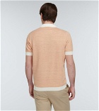Thom Sweeney - Knitted cotton and linen polo shirt