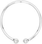 MM6 Maison Margiela Silver Boule Flexible Cuff Necklace