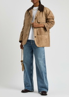 Stella Mccartney Faded Cotton Harrington Jacket Brown Camel