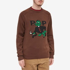 Pop Trading Company Men's Smoking Dragon Crew Knit in Rain Drum