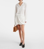 JW Anderson Gathered pinstripe balloon miniskirt