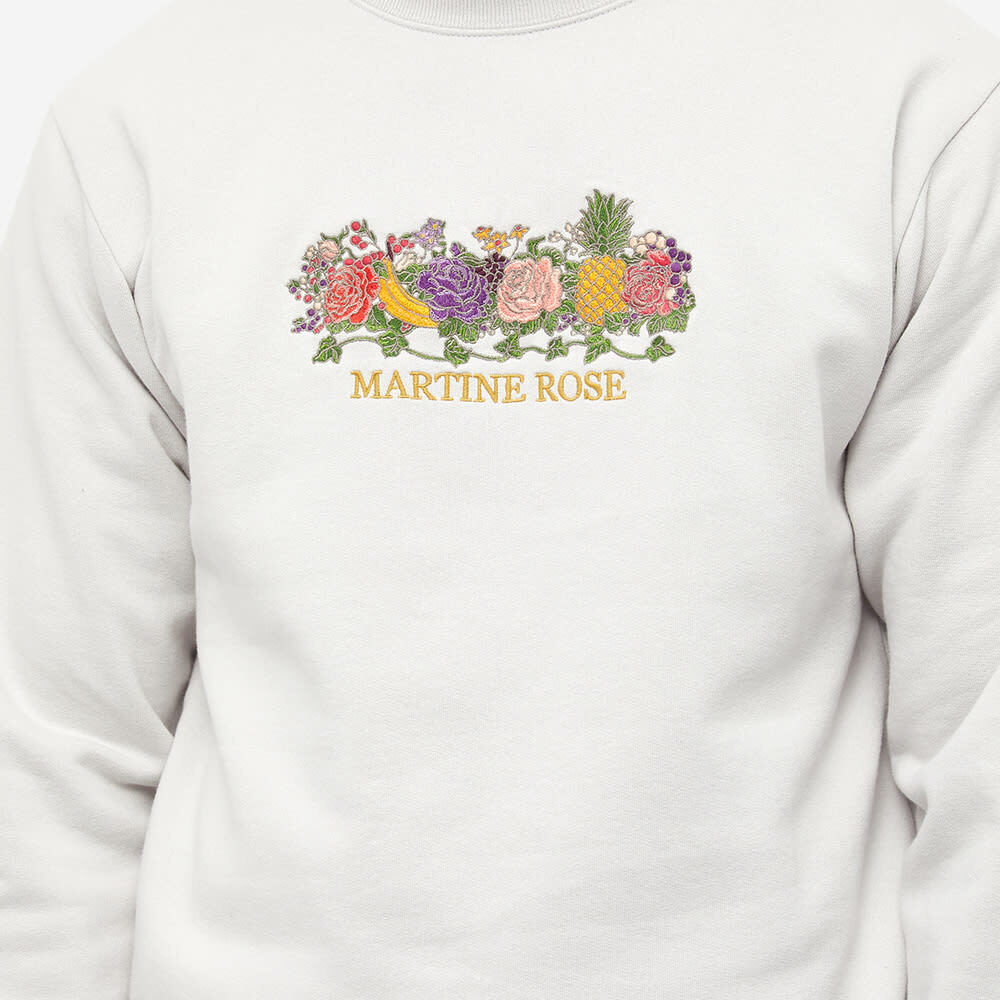 Martine Rose Men's Fruits Logo Crew Sweat in Light Grey