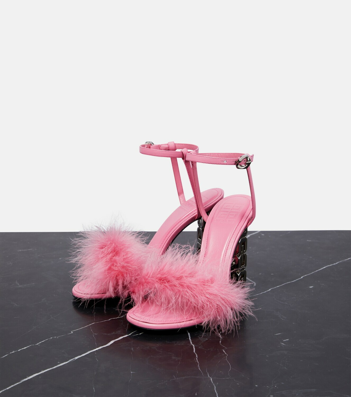 サンダル・ミュール GIVENCHY Fuchsia Nappa Leather G Woven Mules BE3082E1Q4001-03-04.jpg?