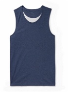 Nike Training - Primary Logo-Embroidered Cotton-Blend Dri-FIT Tank Top - Blue
