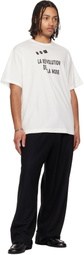 YOHJI YAMAMOTO Off-White 30/- Combed Plain Stitch Short Sleeve T-shirt