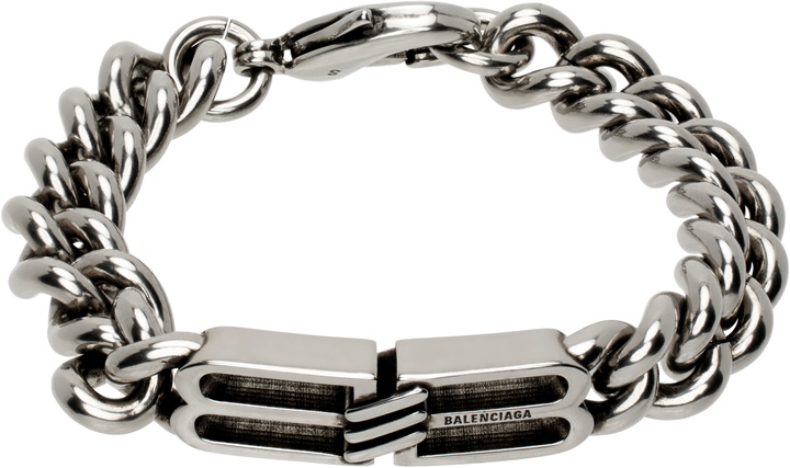 Photo: Balenciaga Silver BB Icon Bracelet