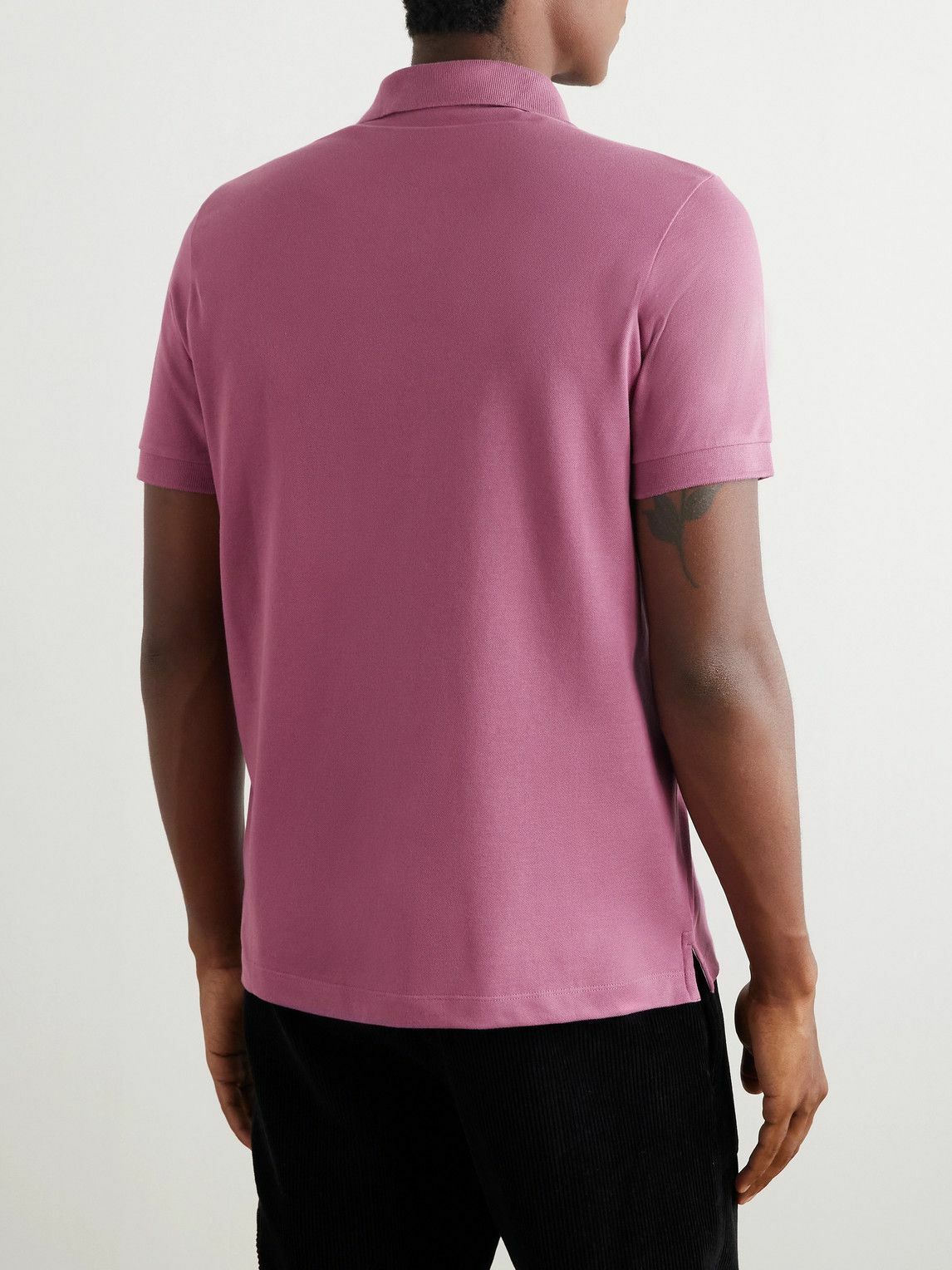 Stone island pink polo shirt online