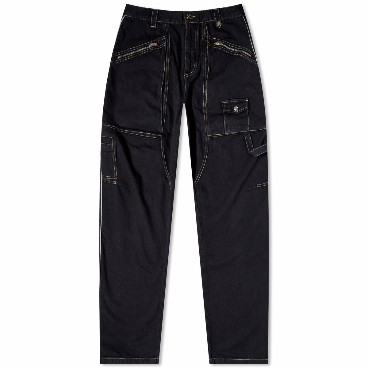 Isabel Marant Women's Denim Cargo Pant in Faded Black Isabel Marant