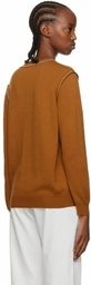 Rosetta Getty Orange Exposed Seams Sweater