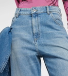 Blumarine High-rise bow-detail straight jeans