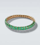 Shay Jewelry 18kt gold bracelet with emeralds