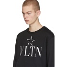 Valentino Black VLTN Star Jersey Sweatshirt