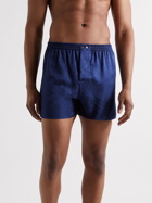 Zimmerli - Silk-Jacquard Boxer Shorts - Blue