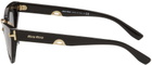 Miu Miu Eyewear Black Cat-Eye Sunglasses