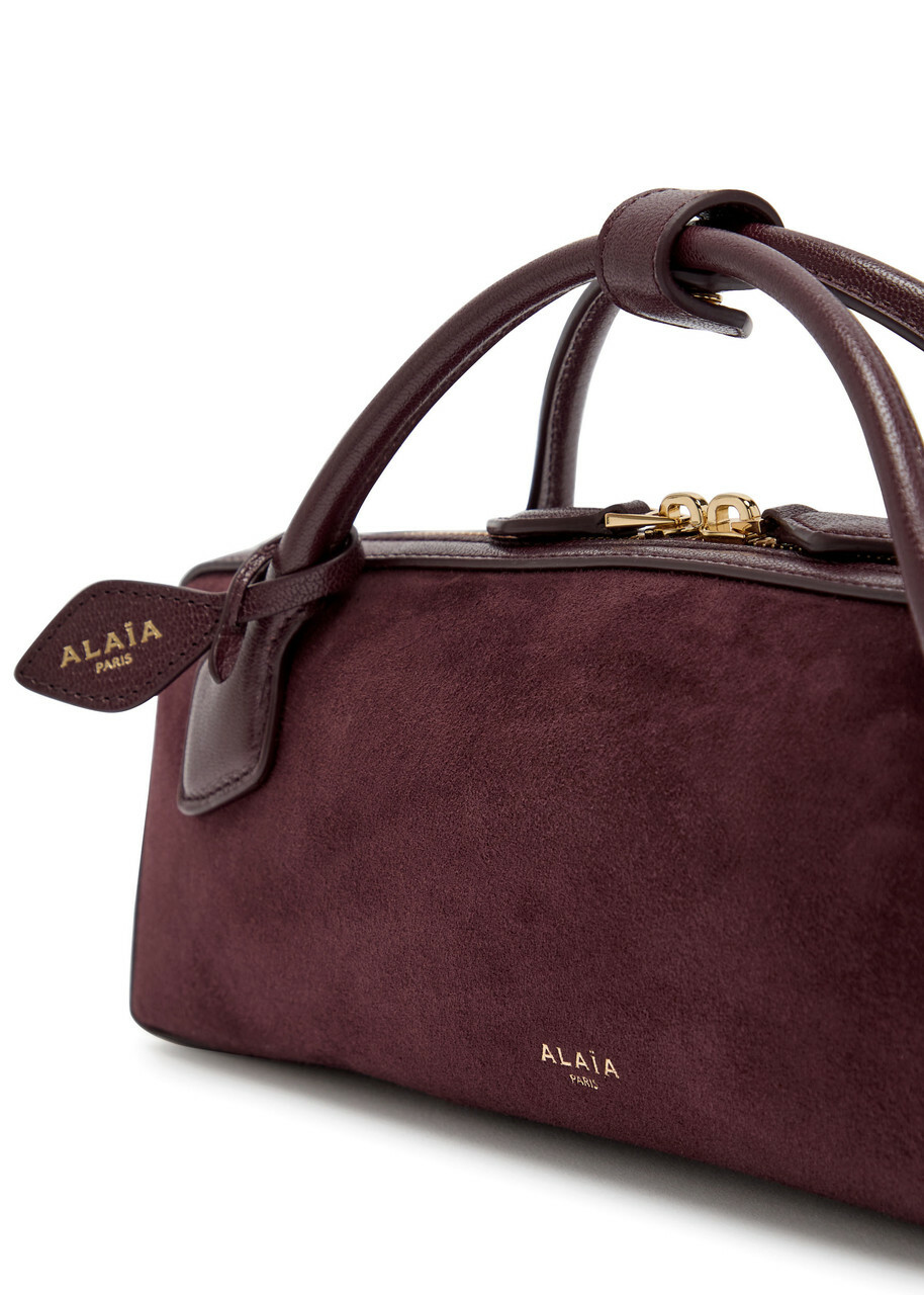 Alaïa Le Teckel Suede Clutch - Burgundy - One Size
