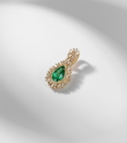 Suzanne Kalan 18kt gold pendant with emerald and diamonds