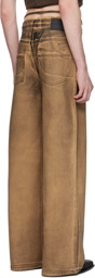 Ottolinger SSENSE Exclusive Brown Double Fold Jeans