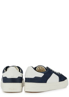 Santoni Darts Panelled Nubuck Sneakers Blue And White