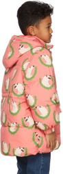 Mini Rodini Kids Pink Polar Bear Heavy Puffer Jacket