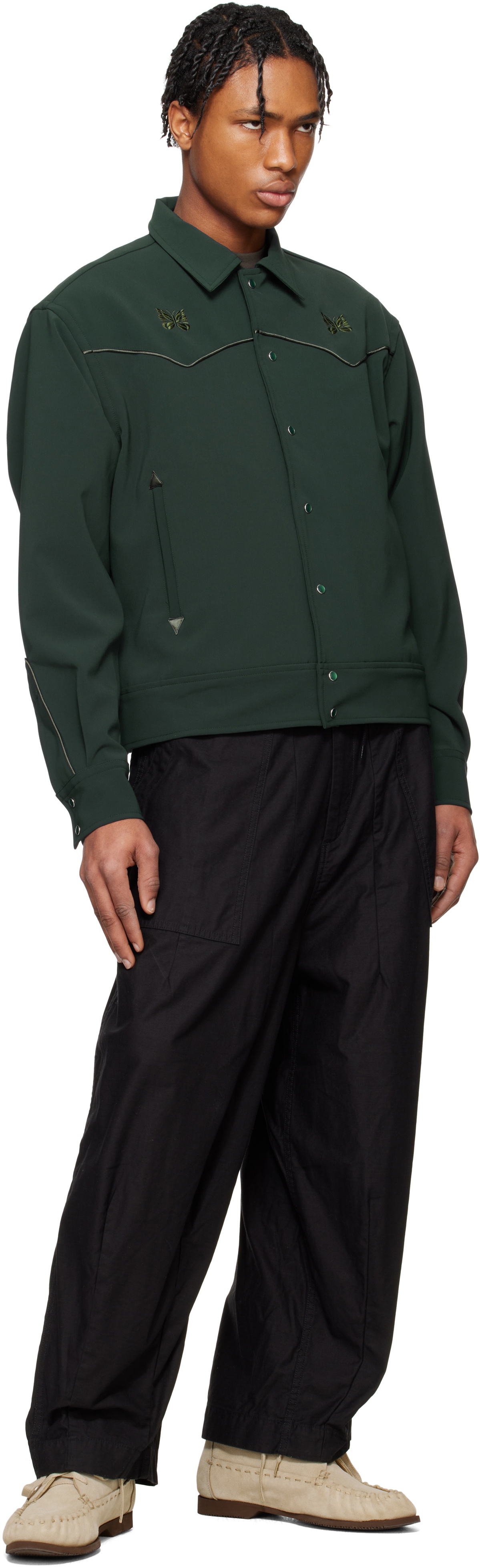 NEEDLES Green Piping Cowboy Jacket Needles