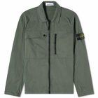 Stone Island Men's Supima Cotton Twill Stretch-TC Zip Shirt Jacket in Musk