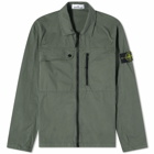 Stone Island Men's Supima Cotton Twill Stretch-TC Zip Shirt Jacket in Musk