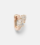 Repossi Serti Sur Vide 18kt rose gold single hoop earring with diamonds